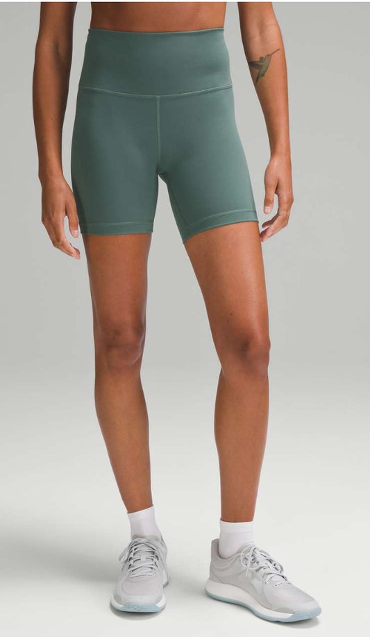 Lululemon HR Wunder Shorts Med Forest 8" inseam Size 14 New Without Tag