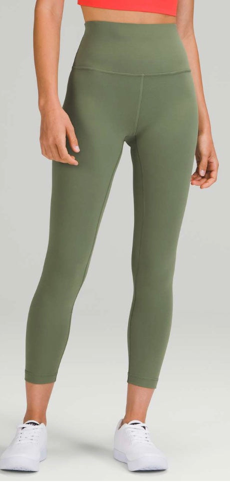 Lululemon Wunder Under Train HR Tight 25” Green Twill Sz 18 New Without Tag