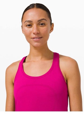Lululemon Cool Racerback Short Tank Top Sonic Pink Sz 16