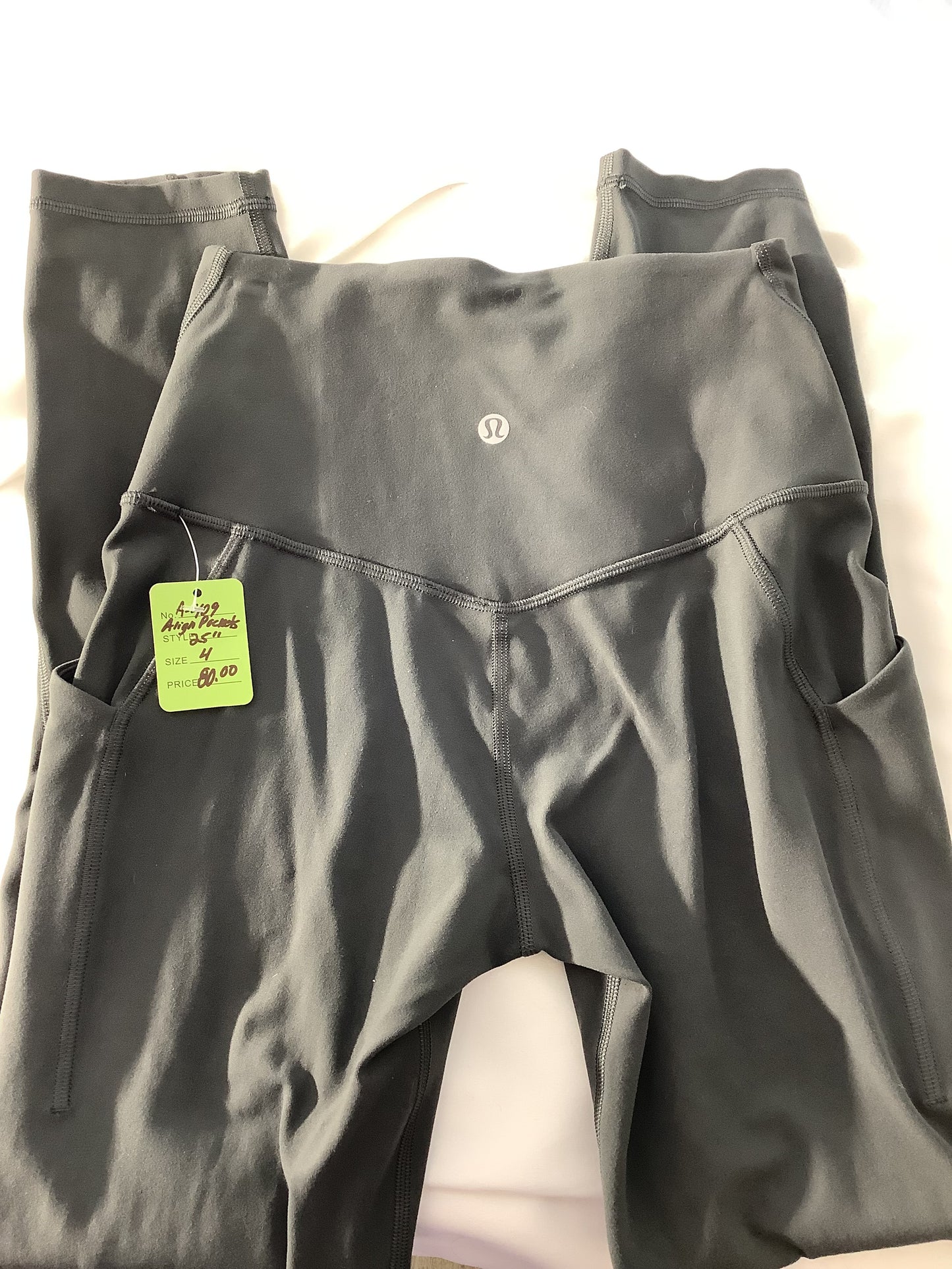 Lululemon Align HR Leggings w/Pockets 25” Inseam Graphite Grey Sz 4 Brand New With Tags