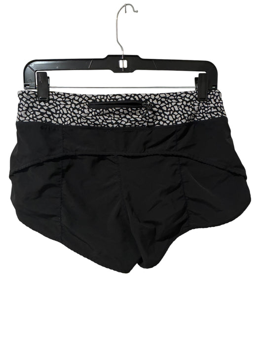Lululemon Speed Short 2.5" Inseam Black/ Miss Mosaic Black Sz 6