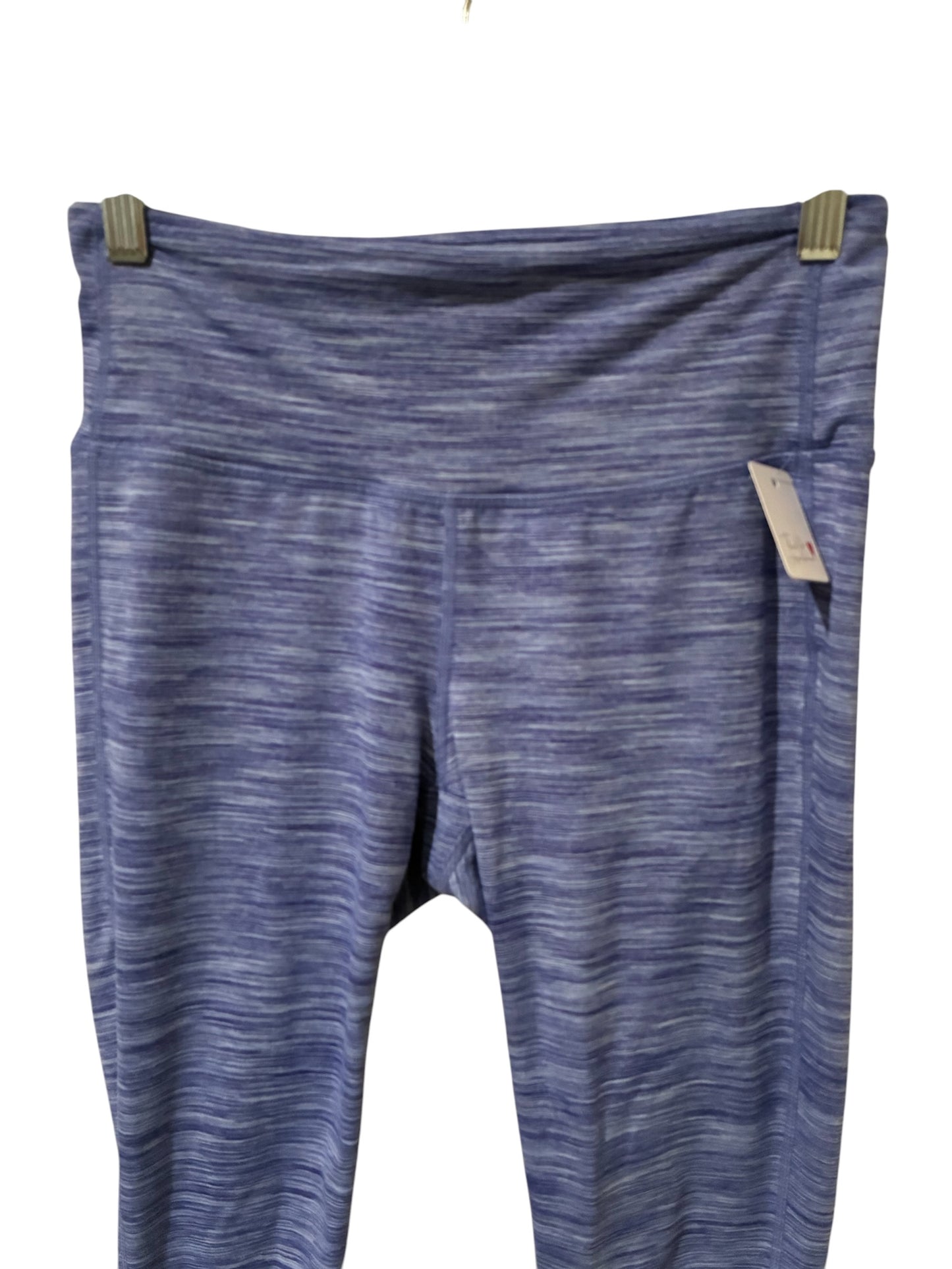 Leggings Athleta 25" Inseam Micro Striped Purple and White Sz Small Brand New