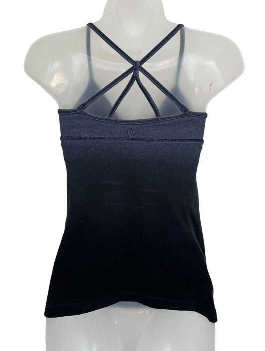 Lululemon Women's Dark Blue Ombre Athletic Tank Top Sz 8