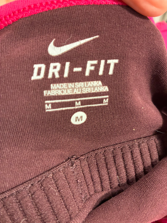NIKE Women's DRI-FIT Athletic FITNESS Training Shelf Bra Tank Fusha Pink Sz M