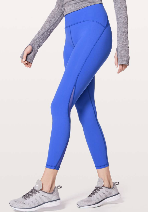 Lululemon Train Times 7/8 Pant 25" Blazer Blue Sz 6 Brand New
