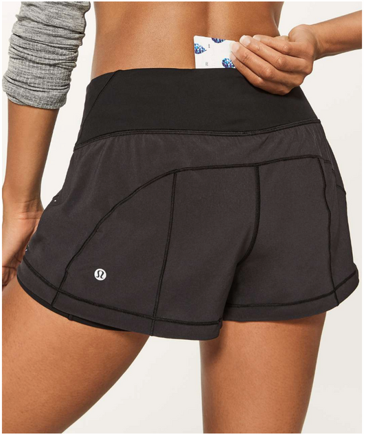 Lululemon Break Free Short 2.5" Inseam Black Sz 8