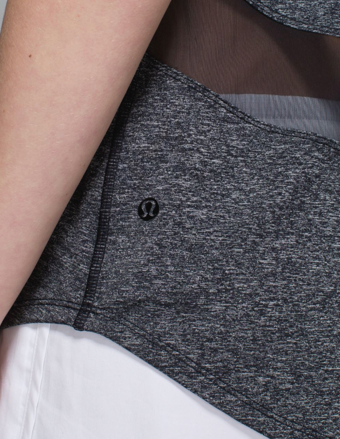Lululemon If You're Lucky Tank Heathered Black/Black/Raspberry Glo Light Size 10