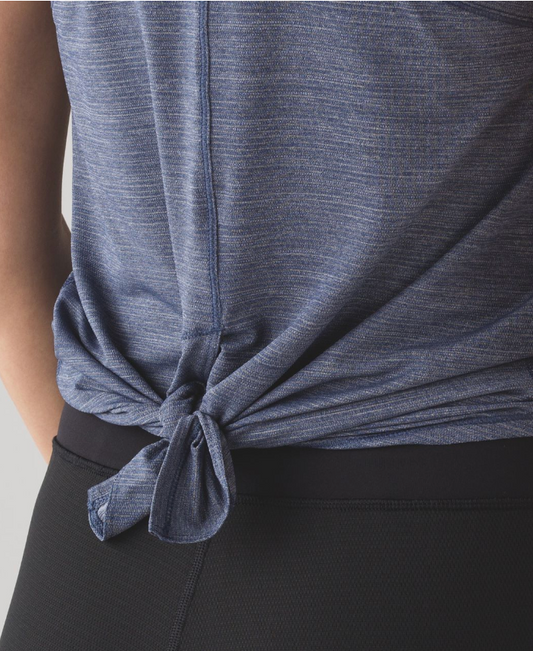 Lululemon Hot Like Agni Singlet Tank Heathered Astro Blue Sz 8