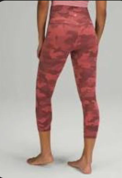Lululemon Align Crop 21" Heritage 365 Camo Brier Rose Multi Sz 10