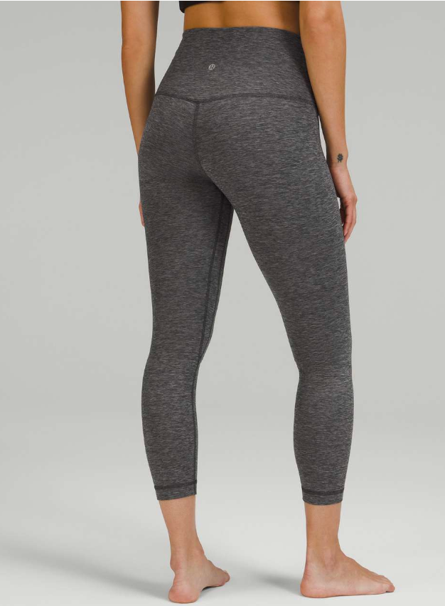 Lululemon Align High-Rise Crop 23" Heathered Graphite Grey Sz 6
