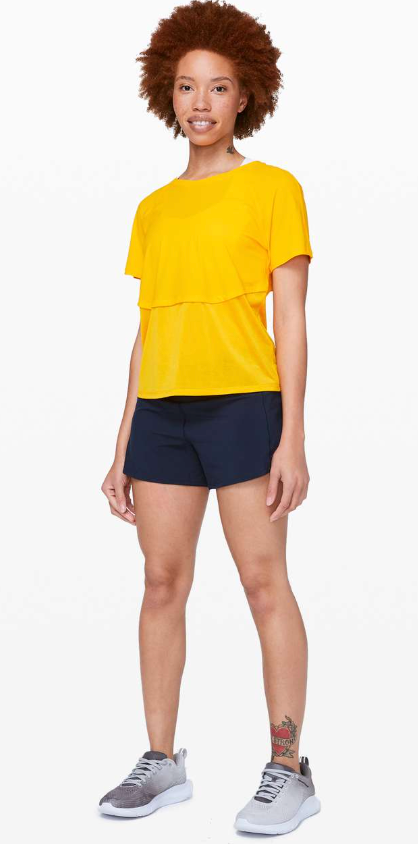 Lululemon Speed Up Short Long *4" Inseam Updated Fit True Navy Sz 8