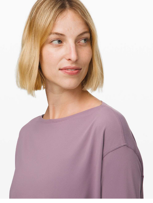 Lululemon Back in Action Long Sleeve Frosted Mulberry Size 10
