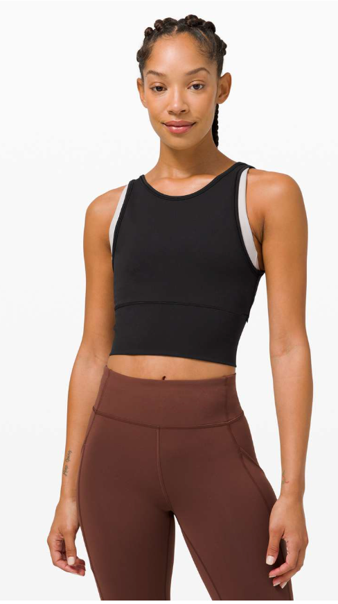 Lululemon Power Pivot Tank Top Black Size 12 Brand New