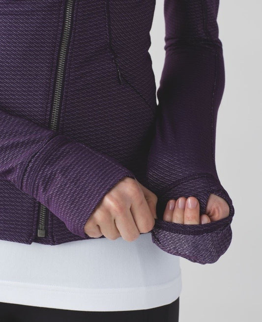 Lululemon Precision Chain Link Jacket Lilac Deep Zinfandel Sz 6 Brand New