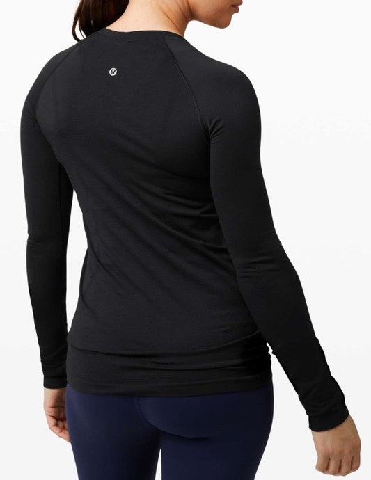 Lululemon Swiftly Tech Long Sleeve Top Black Sz 12 Brand New Without Tag