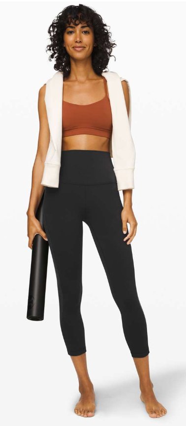 Lululemon Align Super High-Rise Crop Velvet Black Sz 8 SPECIAL EDITION