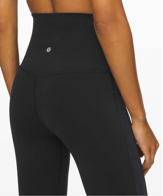 Lululemon Align Super High-Rise Crop Velvet Black Sz 8 SPECIAL EDITION