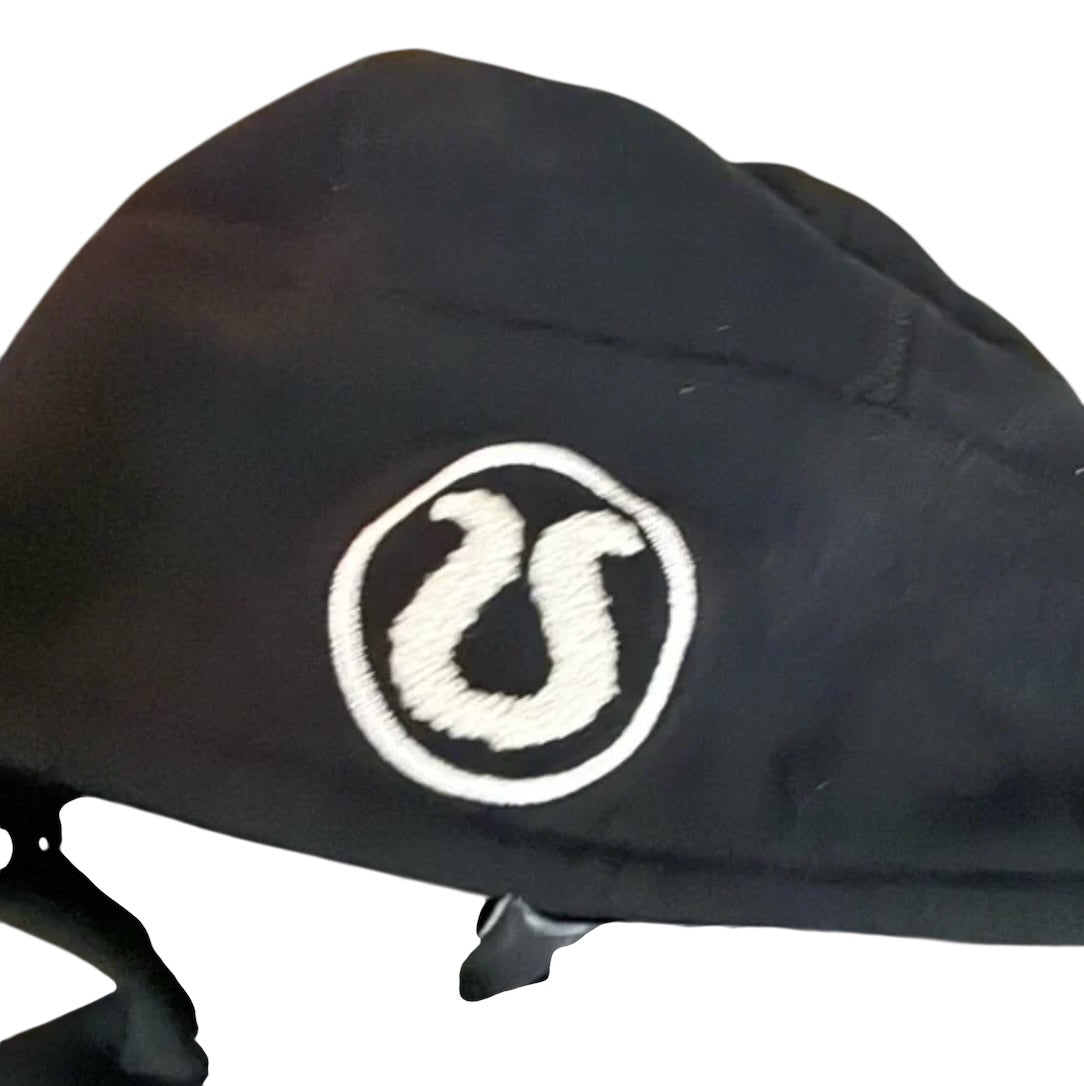 Lululemon Scuba Hoodie Full Zip Jacket Black/White Chenille logo Sz 10