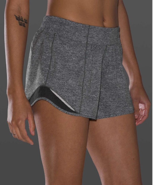 Lululemon Hotty Hot Short II Long 4” Inseam Heather Lux Multi Black Sz 6 Brand New Without Tag