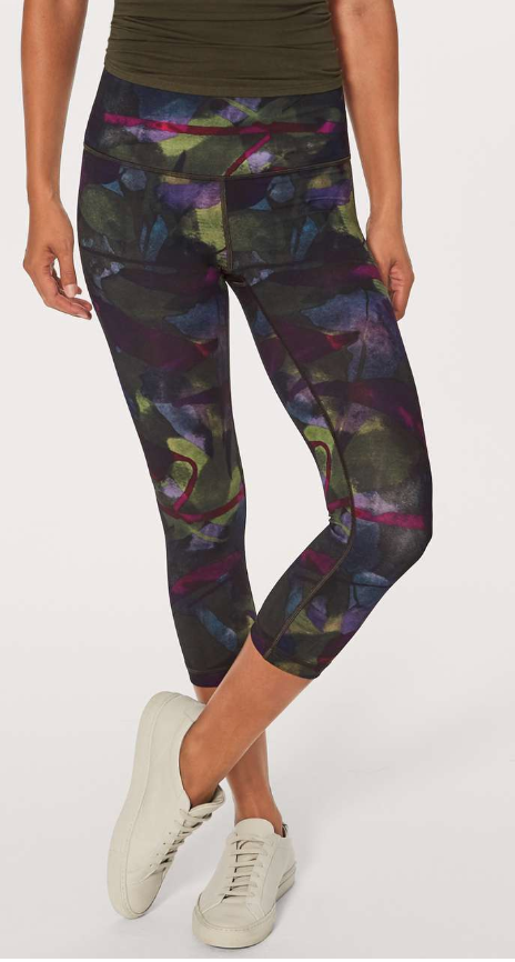 Lululemon Wunder Under Crop (Mid, Hi-Rise) 21" Inseam Aura Dark Chrome Multi Sz 6 Brand New