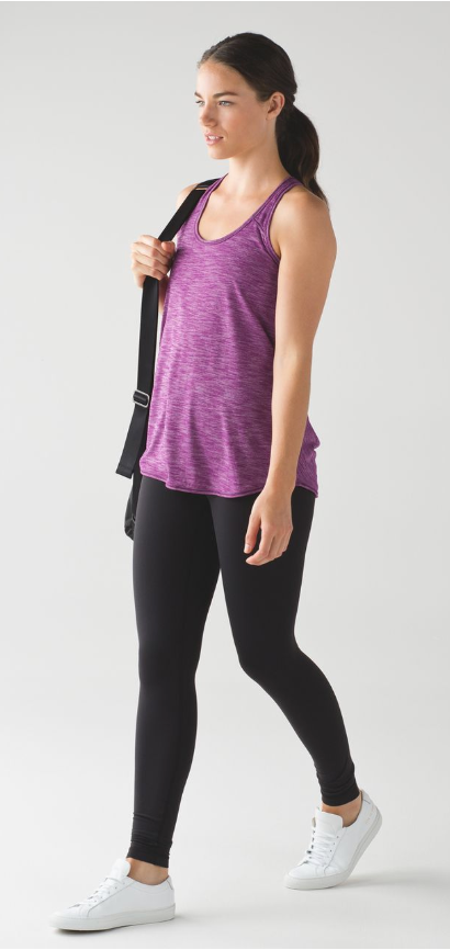 Lululemon Essential Tank Heathered Chilled Grape Sz 6