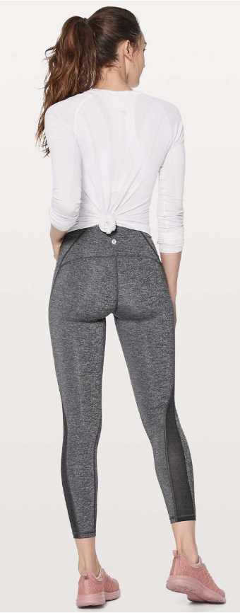 Lululemon Train Times 7/8 Pant 25" Inseam Heathered Black (First Release) Sz 6