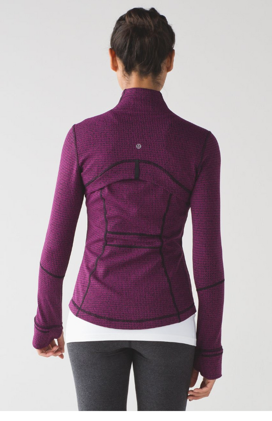 Lululemon Define Jacket Teeny Tooth Deep Fuchsia Black Sz 6