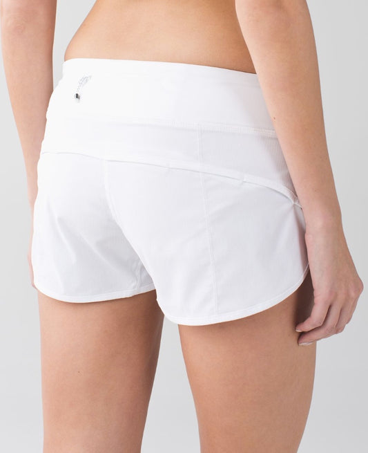Lululemon Speed Up Short 2.5" Inseam White Sz 4