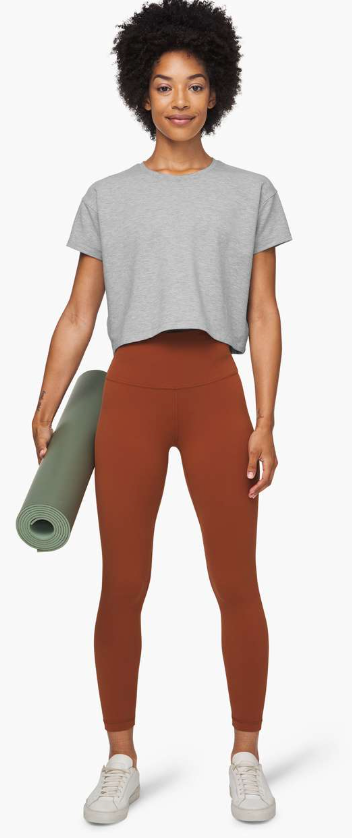 Lululemon Cates Tee Heathered Core Light Grey (First Release) Sz 4