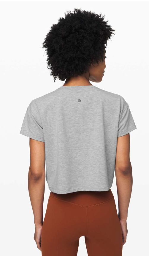 Lululemon Cates Tee Heathered Core Light Grey (First Release) Sz 4
