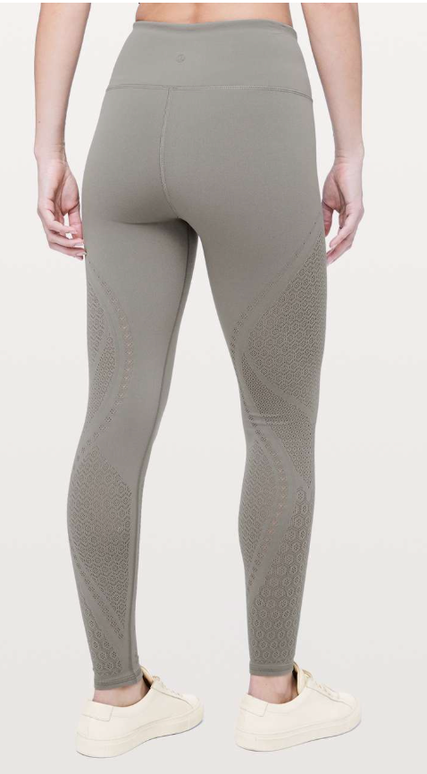 Lululemon Reveal Tight Mindful Motion Carbon Dust 28" Inseam Sz 4
