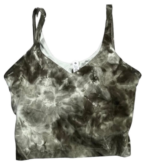 Lululemon Align Tank Top Crop Diamond Dye Light Sage Medium Olive Sz 6
