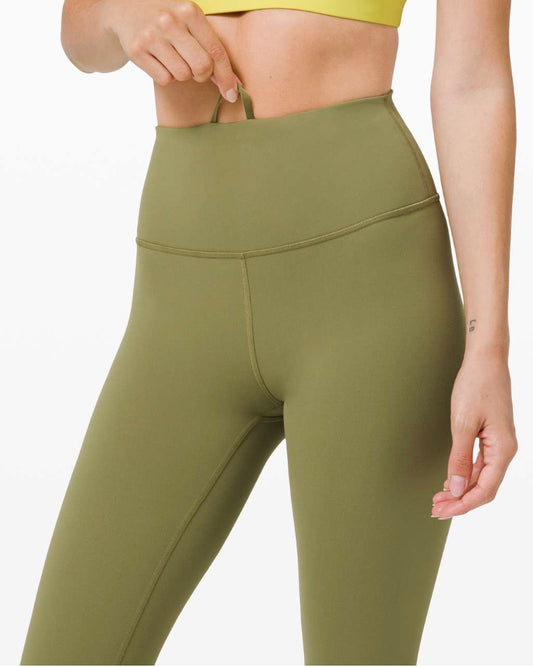 Lululemon Wunder Train High-Rise Crop 23" Inseam Bronze Green Sz 8 Brand New