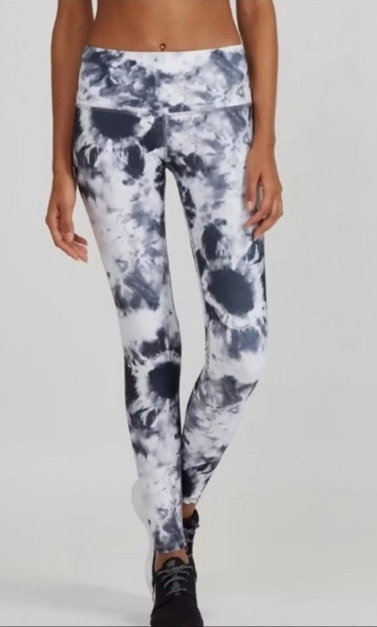 NOLI Tie Dye Leggings Black/Grey Sz XS NY00240STO Brand New With Tags