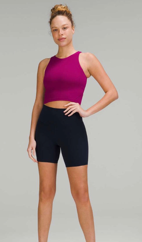 Lululemon Align High Neck Tank Top Crop Magenta Purple Sz 6 Brand New Without Tag