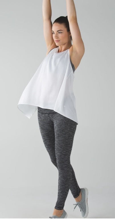 Lululemon Wunder Under pant III Crop 19” Inseam CoCo Pique Black White Sz 4