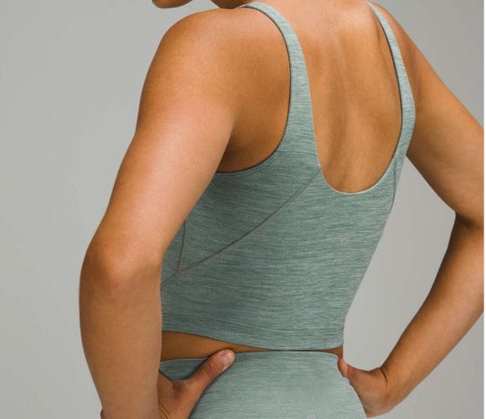 Lululemon Align Crop Tank Heathered Tidewater Teal Sz 6