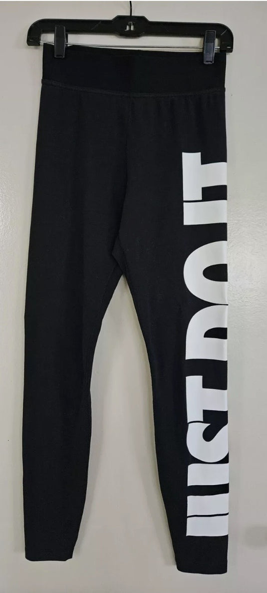 Nike Just Do It Sportswear Essential HR Leggings Black/white logo Small