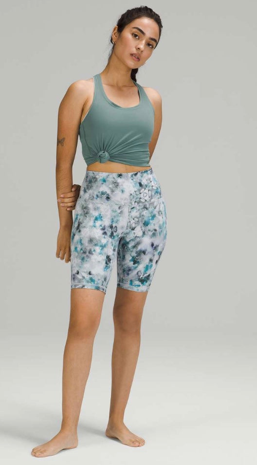 Lululemon Cool Racerback Shorter Length Nulu Tidewater Teal Sz 12