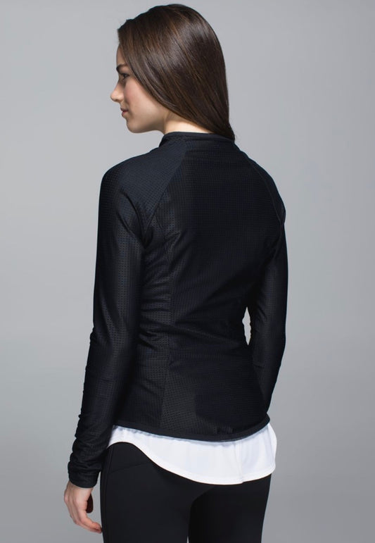 Lululemon Find Your Bliss Reversible Jacket Black/Black Heather Sz 6 Brand New