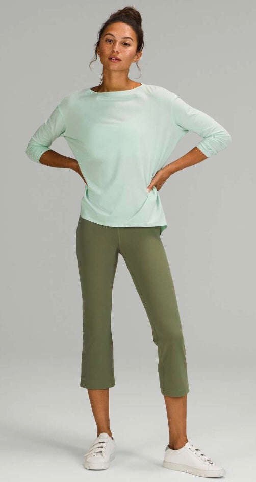 Lululemon Back in Action Long Sleeve Top Delicate Mint Sz 8 Brand New Without Tag