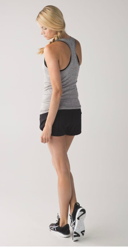 Lululemon Speed Short 4 way Stretch 2.5” Inseam Black Sz 8