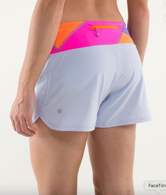 Lululemon Groovy Run Short Cool Breeze/Quilt Summer 13 3 4.5" Inseam Sz 10