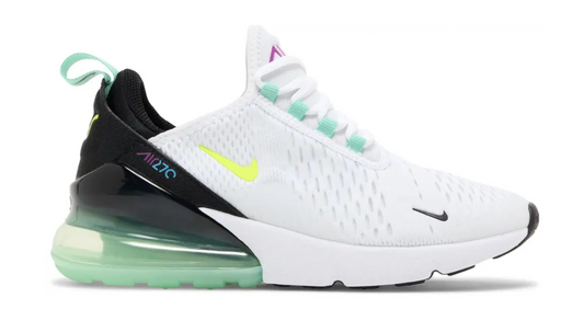 Nike Air Max 270 Women's White/Volt-Black-Laser Blue Sz 7.5 Women's or 6 Youth