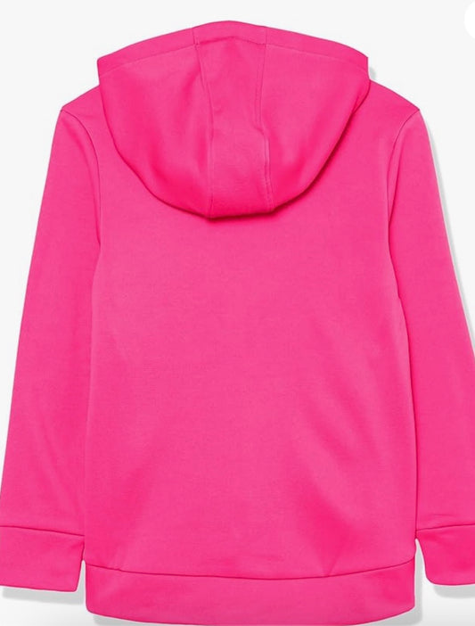 Under Armor Full Zip Hoodie Women’s Hot Pink/Black Logo Sz SM