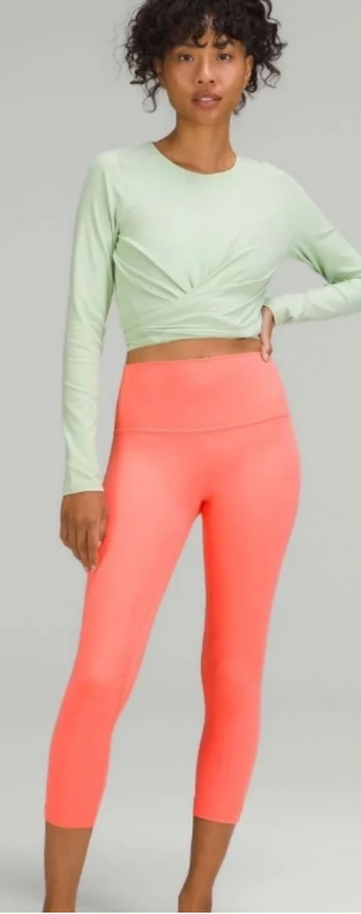 Lululemon Align High-Rise Pant 25" Raspberry Cream SZ 4