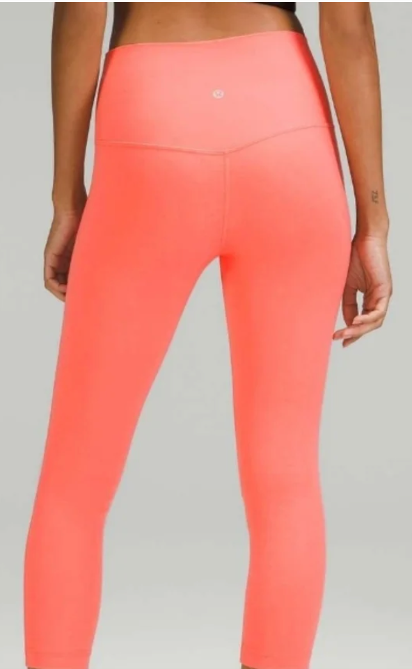 Lululemon Align High-Rise Pant 25" Raspberry Cream SZ 4