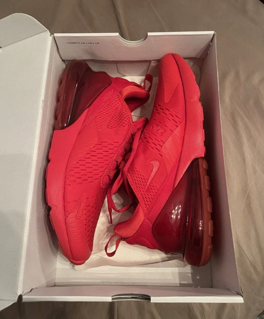 Nike Air Max 270 University Red Women's Size 7 Youth Size 5.5 Great Condition Like New
