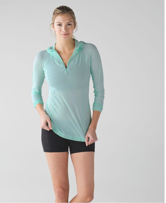 Lululemon Water Bound Hoodie Sea Mist UV Rated Sz 6 Brand New