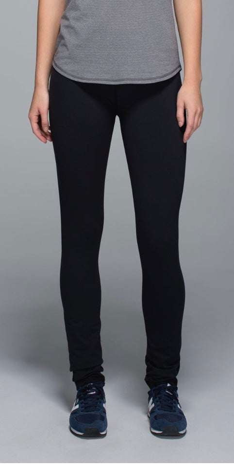 Lululemon Skinny Groove Pant *Full On Luon Black 33" Inseam Sz 4 Brand New